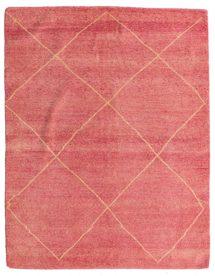 Detail image of 4' 7 x 6' 7 Hand Knotted Moroccan Wool Rug