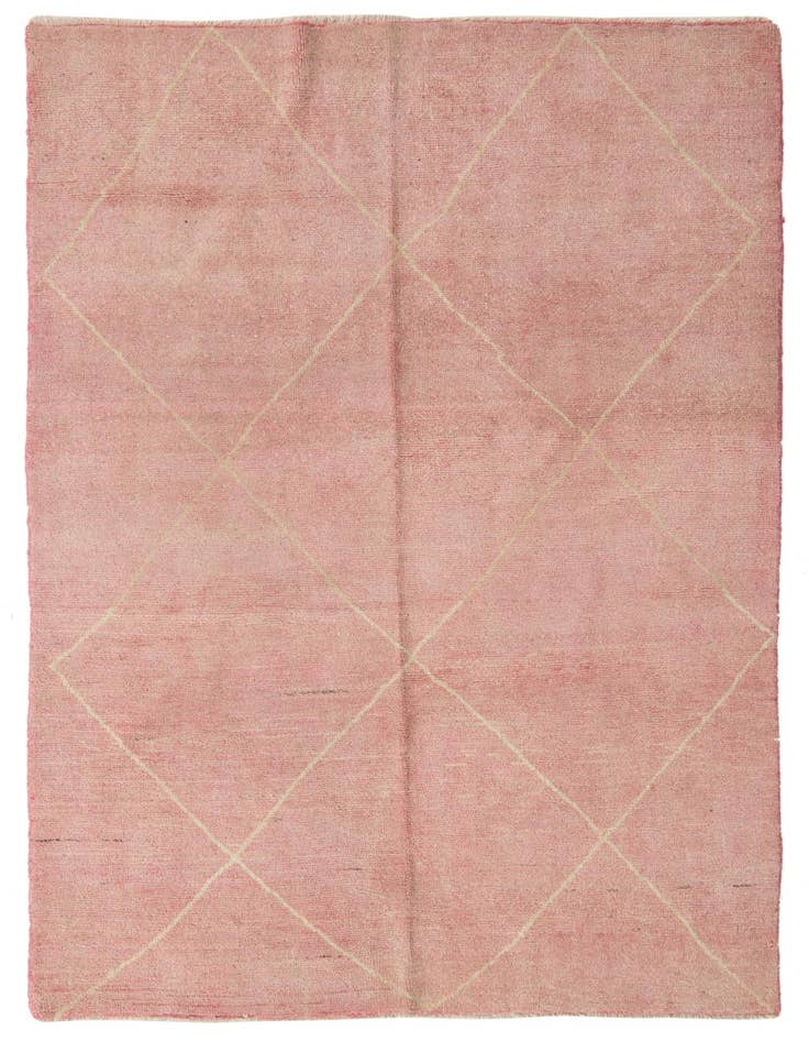 Detail image of 5' 8 x 7' 10 Hand Knotted Moroccan Wool Rug