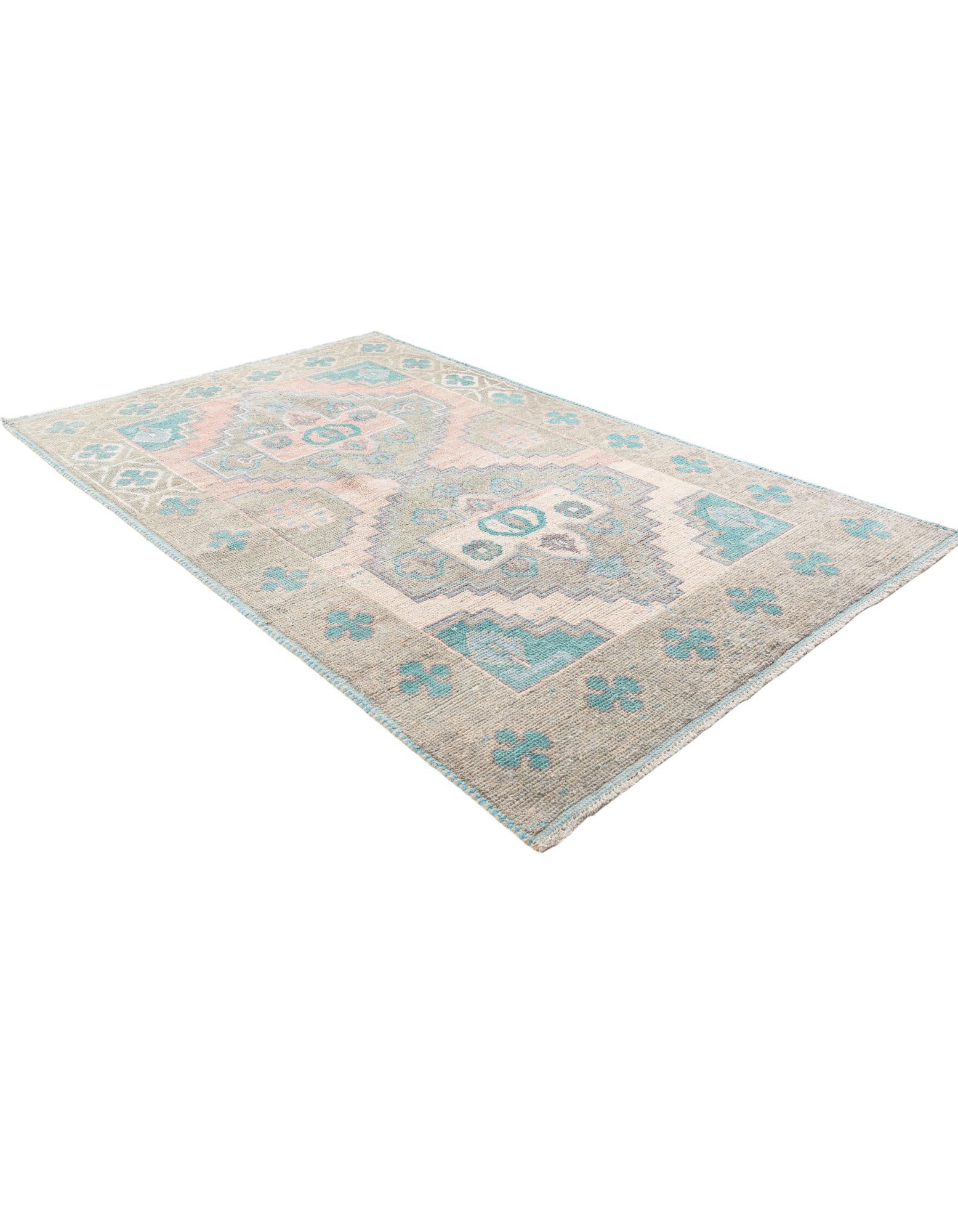 6' x 9' 5 Hand Knotted Moroccan Wool Rug