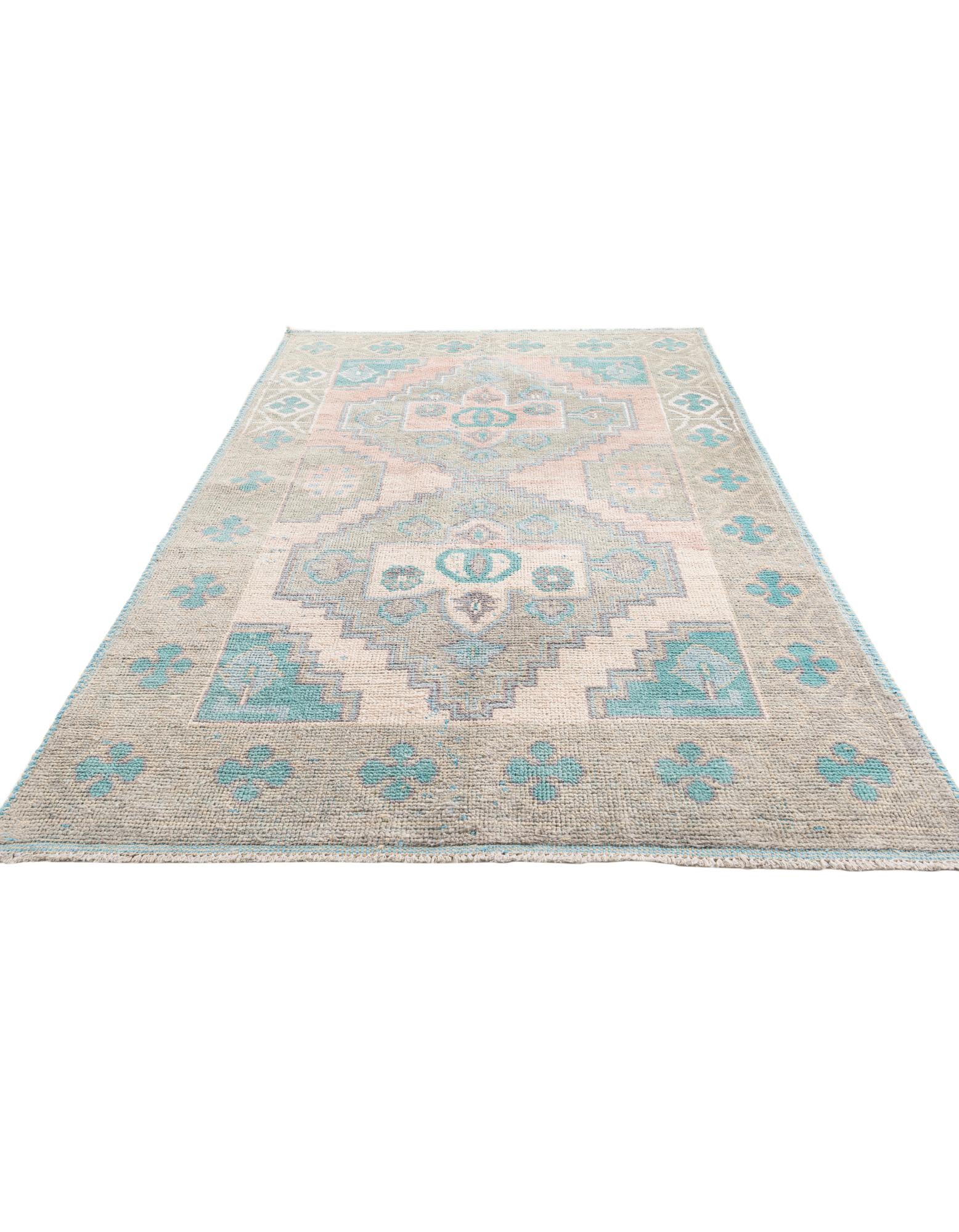 6' x 9' 5 Hand Knotted Moroccan Wool Rug