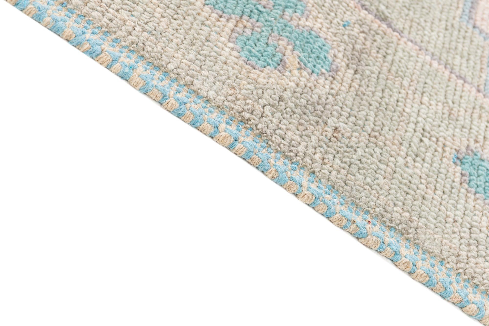 6' x 9' 5 Hand Knotted Moroccan Wool Rug
