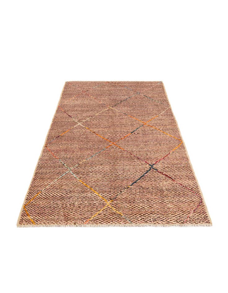 Detail image of 5' 1 x 8' 1  Hand Knotted Moroccan Wool Rug