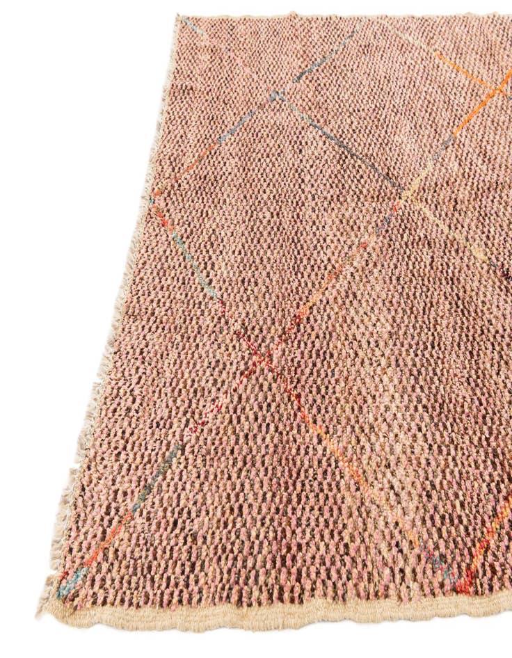 Detail image of 5' 1 x 8' 1  Hand Knotted Moroccan Wool Rug