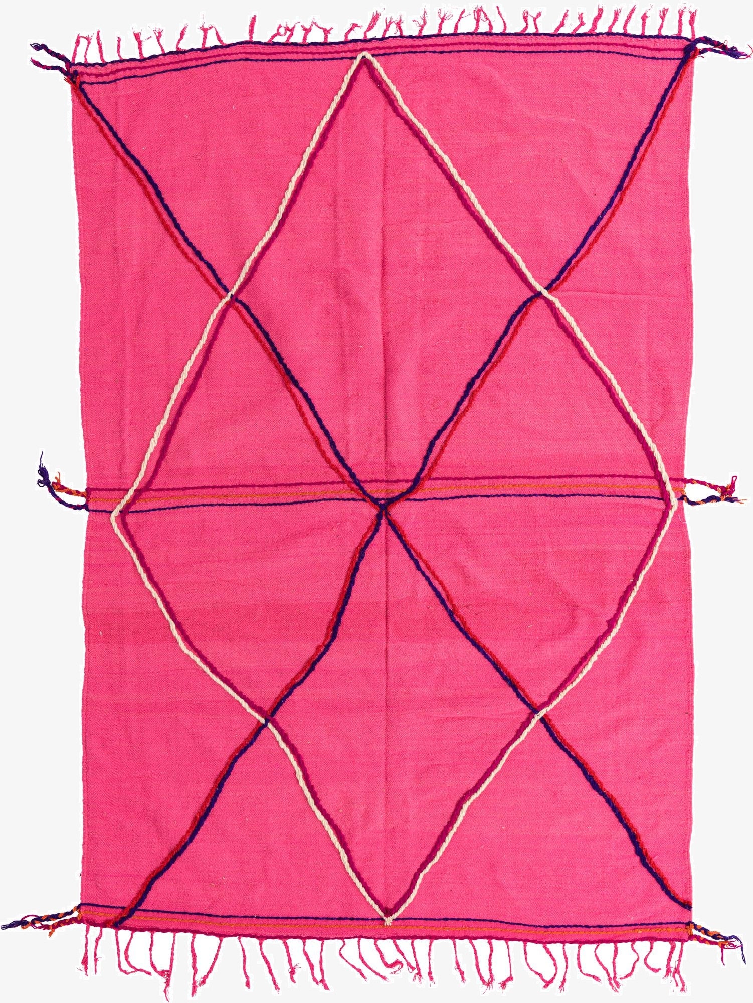 6' 7 x 9' 10  Hand Knotted Moroccan Wool Rug