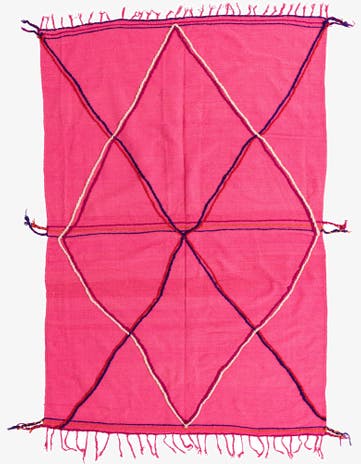 6' 7 x 9' 10 Hand Knotted Moroccan Wool Rug