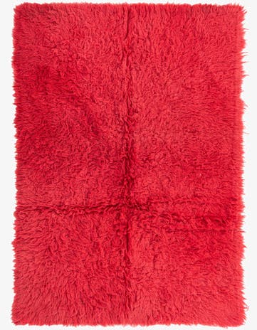 4' 8 x 6' 7 Hand Knotted Moroccan Wool Rug