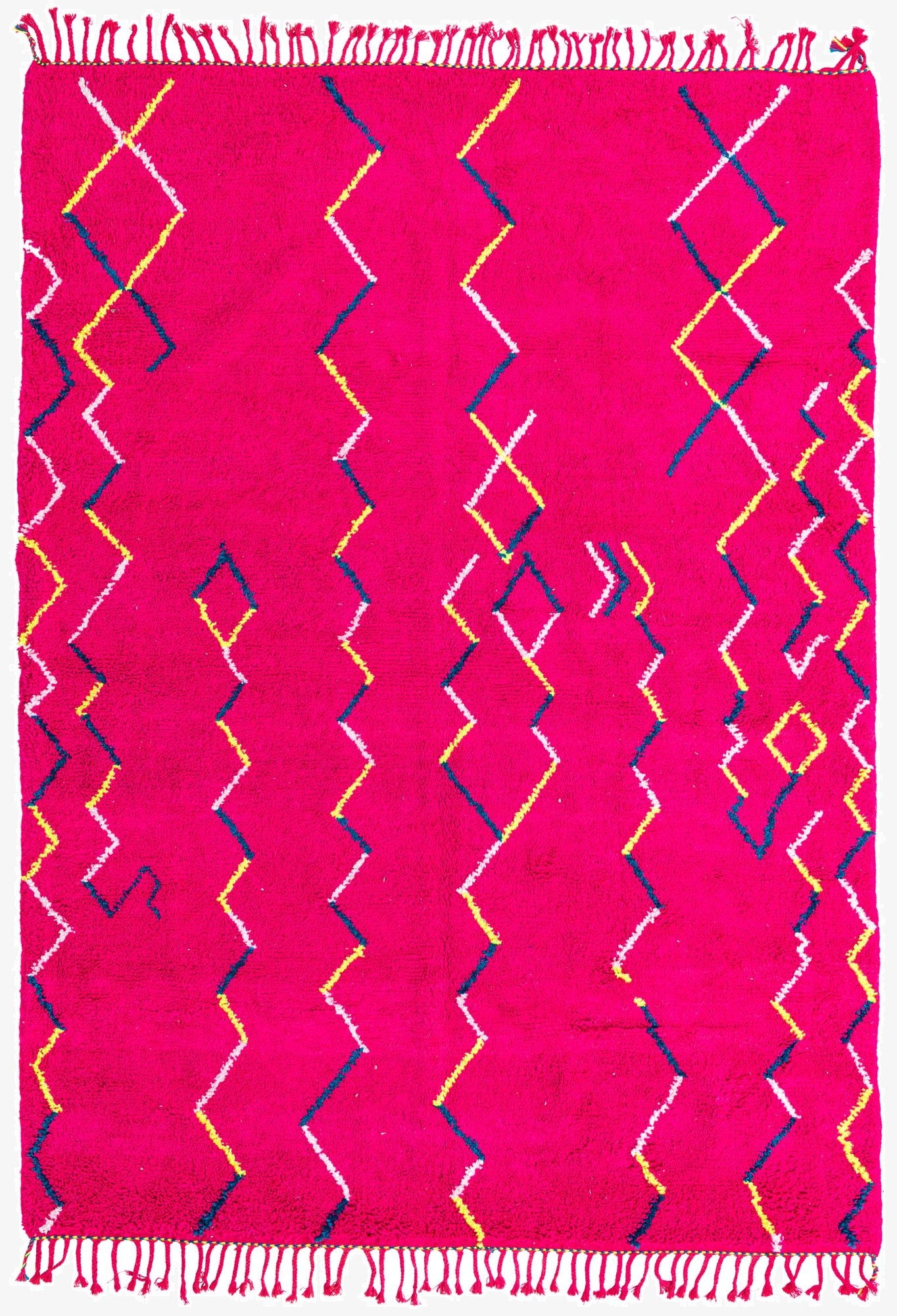 7' x 9' 9  Hand Knotted Moroccan Wool Rug