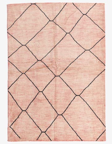 5' 9 x 8' Hand Knotted Moroccan Wool Rug