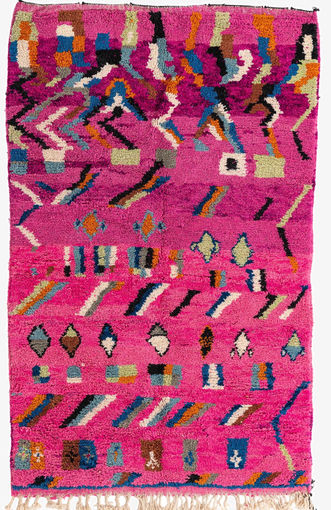 4' 10 x 7' 10  Hand Knotted Moroccan Wool Rug