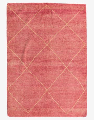 4' 7 x 6' 7 Hand Knotted Moroccan Wool Rug