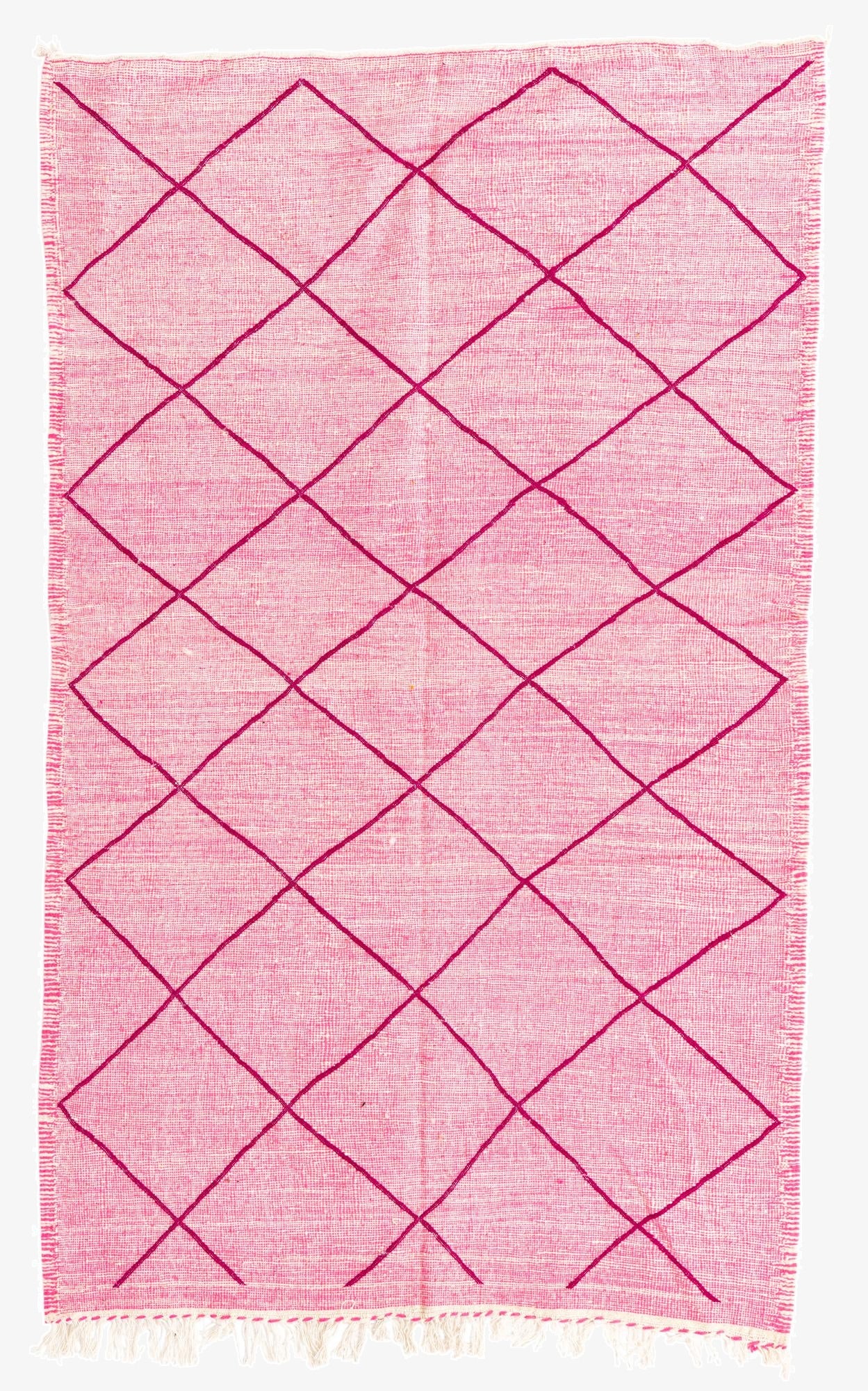 4' 8 x 7' 8  Hand Knotted Moroccan Wool Rug