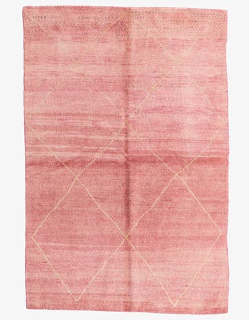 5' 6 x 8' 2 Hand Knotted Moroccan Wool Rug