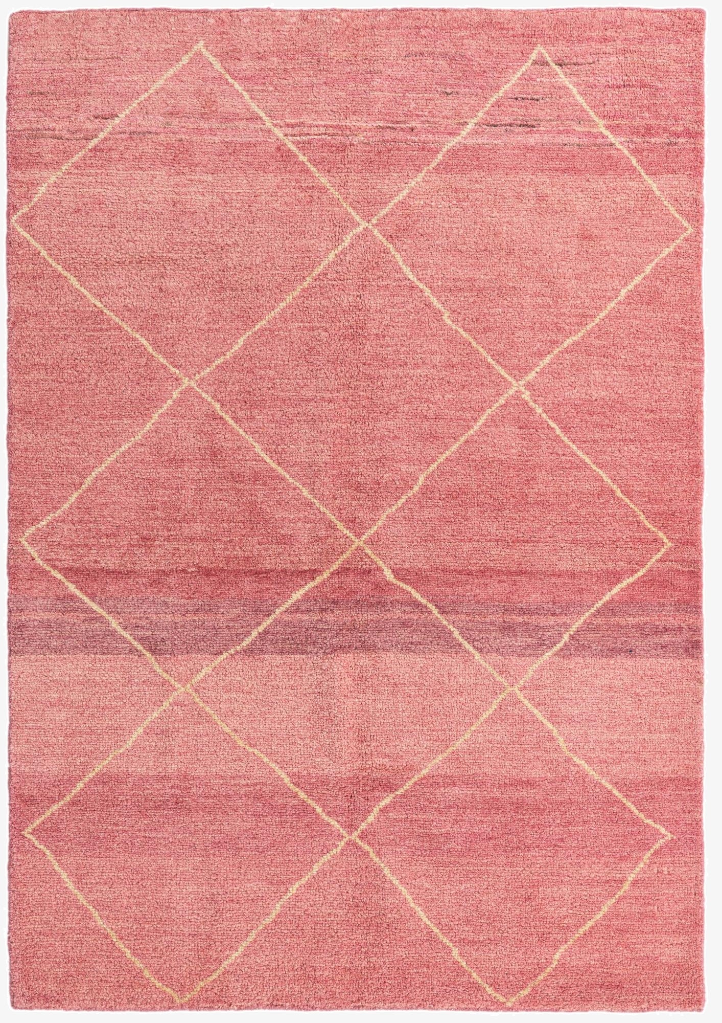 4' 6 x 6' 6  Hand Knotted Moroccan Wool Rug