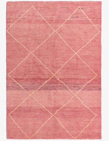 4' 6 x 6' 6 Hand Knotted Moroccan Wool Rug