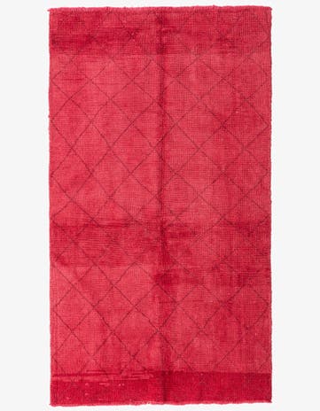 4' 7 x 8' 4 Hand Knotted Moroccan Wool Rug