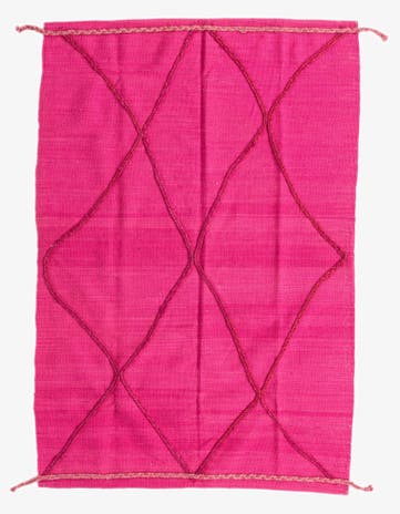 4' 1 x 6' Hand Knotted Moroccan Wool Rug