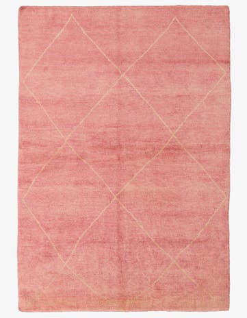 5' 6 x 8' Hand Knotted Moroccan Wool Rug