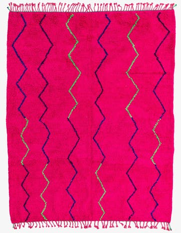 7' 3 x 9' 1 Hand Knotted Moroccan Wool Rug