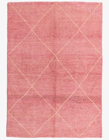 5' 7 x 8' Hand Knotted Moroccan Wool Rug