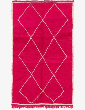 5' x 8' 5 Hand Knotted Moroccan Wool Rug