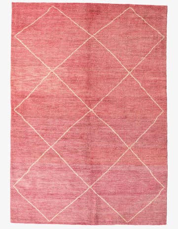 5' 8 x 8' Hand Knotted Moroccan Wool Rug
