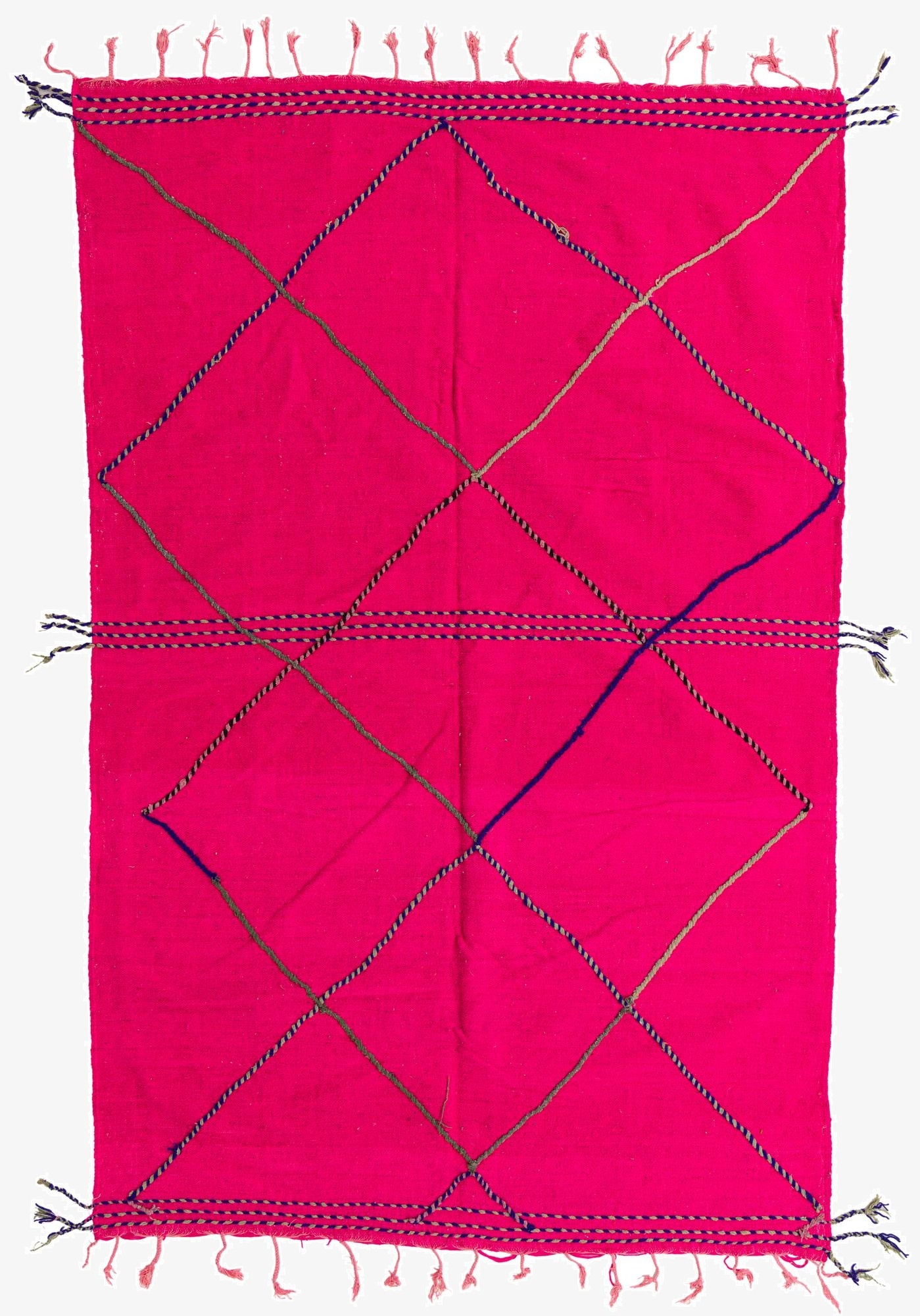 6' 5 x 10'  Hand Knotted Moroccan Wool Rug