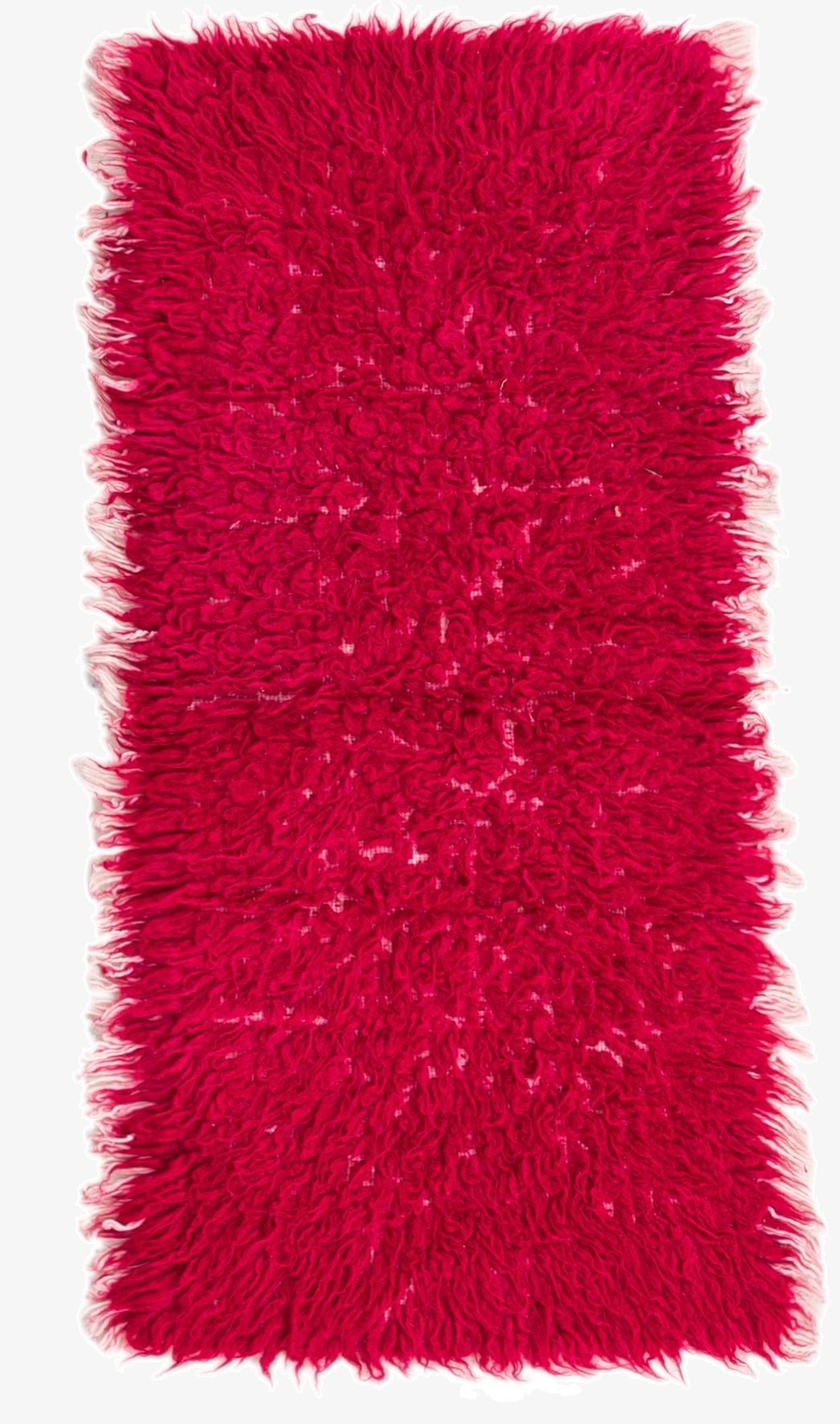 1' 10 x 3' 9  Hand Knotted Moroccan Wool Rug