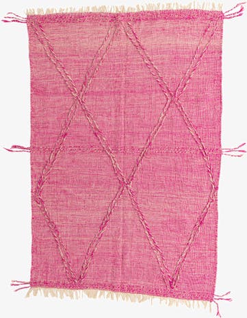 6' 9 x 10' Hand Knotted Moroccan Wool Rug