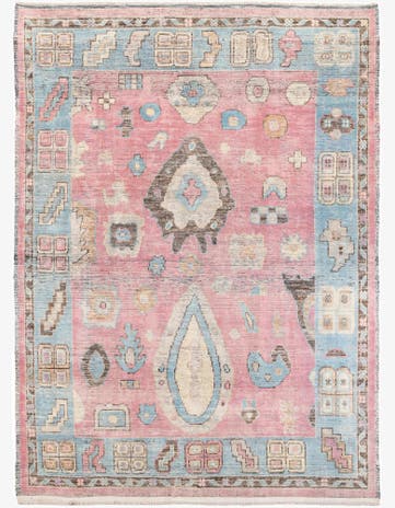 8' 8 x 11' 10 Hand Knotted Moroccan Wool Rug