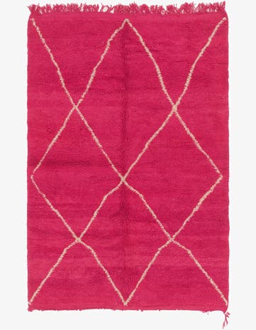 5' 3 x 8' 4 Hand Knotted Moroccan Wool Rug