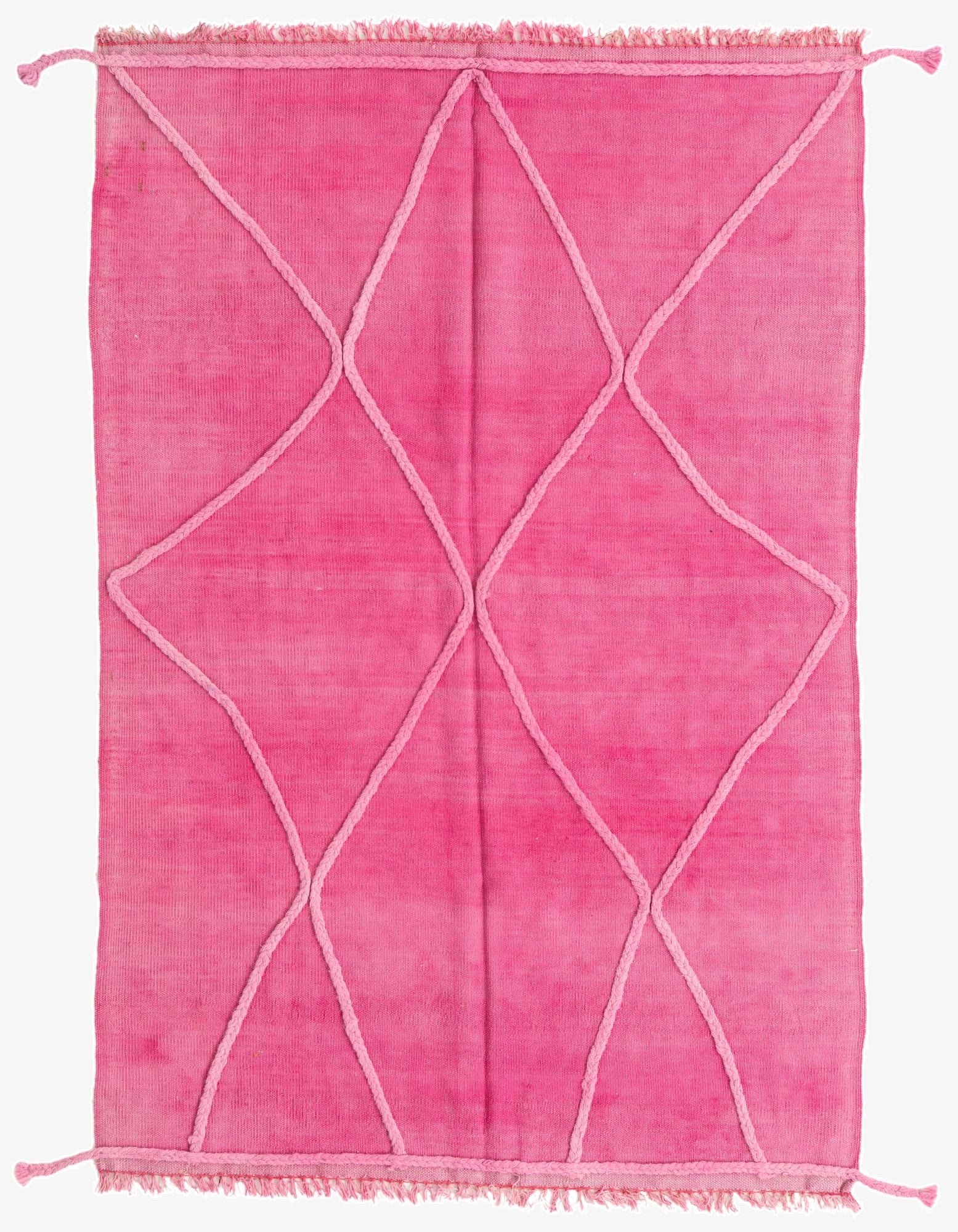 4' x 6'  Hand Knotted Moroccan Wool Rug