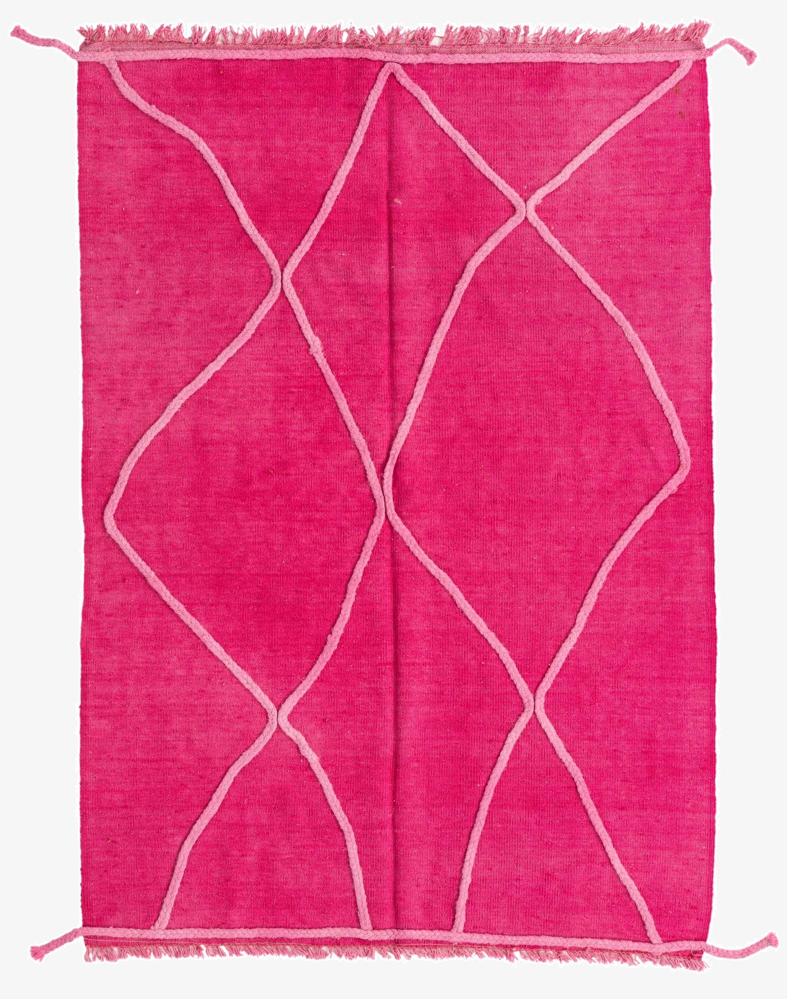 4' 1 x 6'  Hand Knotted Moroccan Wool Rug