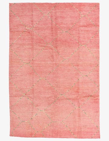 5' 7 x 8' 3 Hand Knotted Moroccan Wool Rug