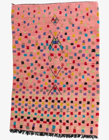 5' 3 x 8' Hand Knotted Moroccan Wool Rug