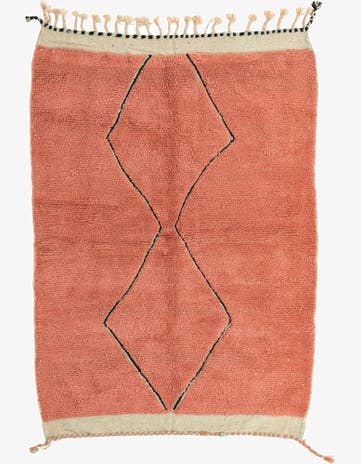 5' 8 x 8' Hand Knotted Moroccan Wool Rug