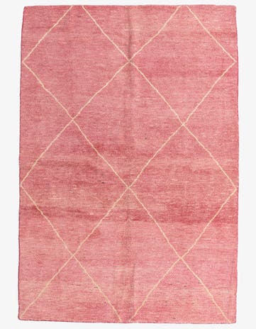 5' 6 x 8' Hand Knotted Moroccan Wool Rug