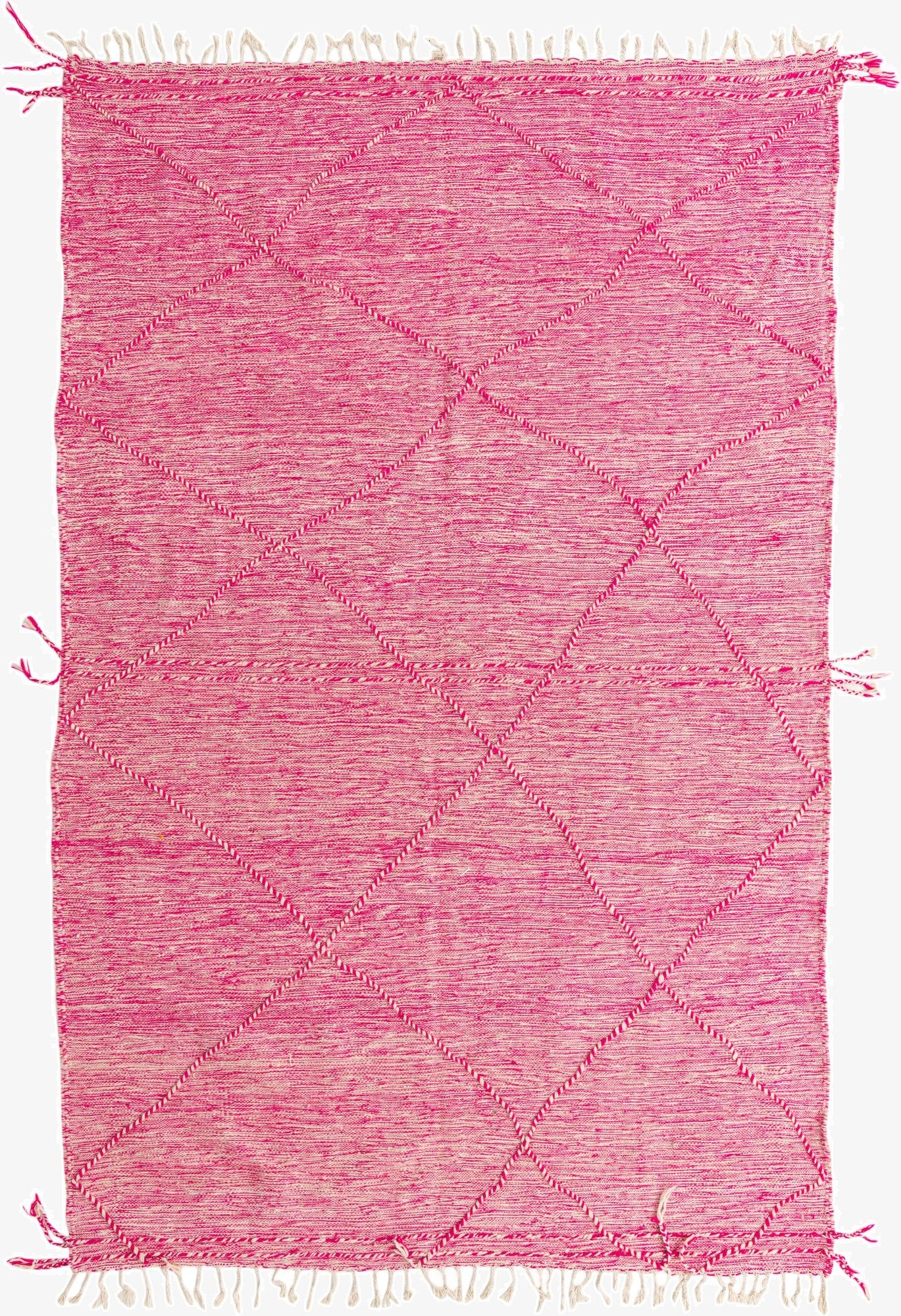 6' 7 x 10'  Hand Knotted Moroccan Wool Rug