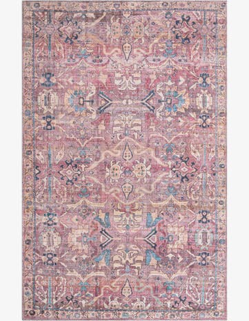 Pink Washable Nostalgia Rug