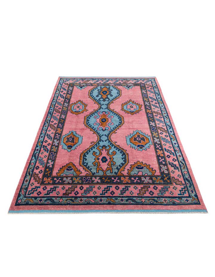 8' 8 x 12' 5 Hand Knotted Oushak Wool Rug