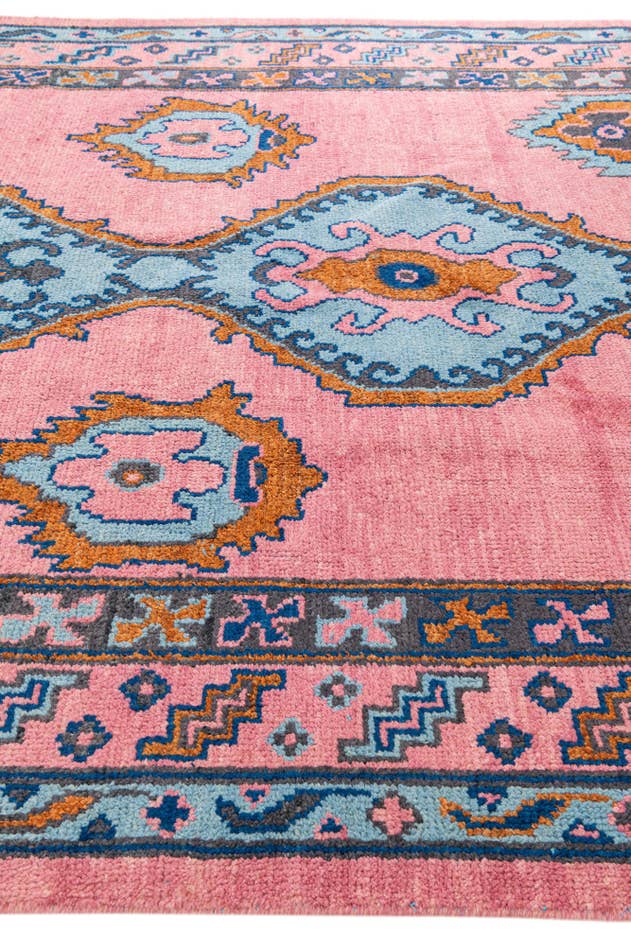 Detail image of 8' 8 x 12' 5 Hand Knotted Oushak Wool Rug
