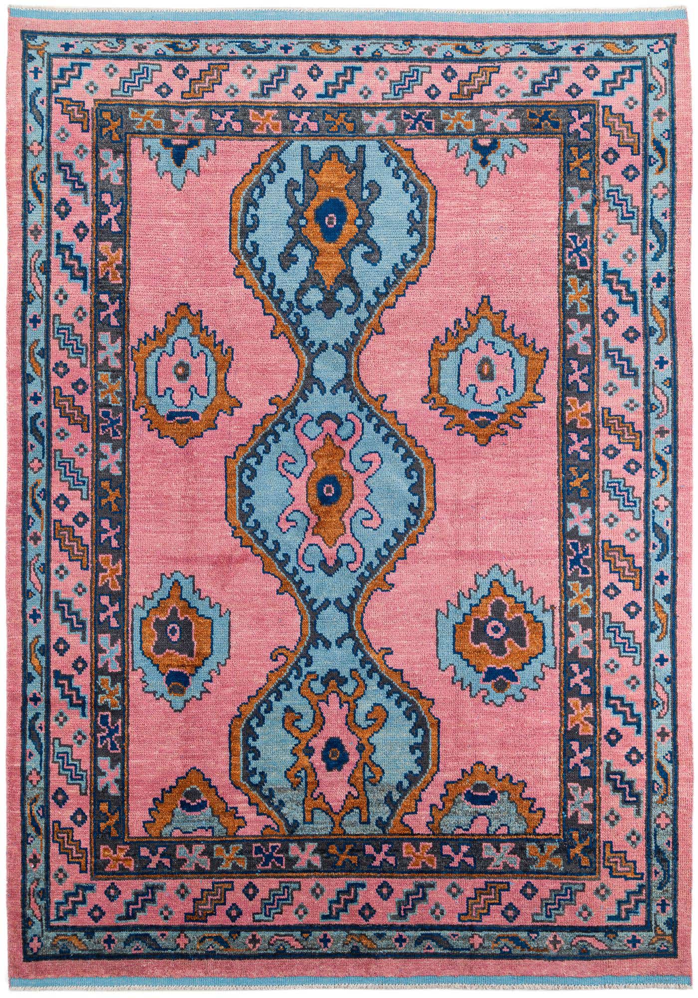 8' 8 x 12' 5 Hand Knotted Oushak Wool Rug