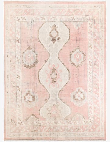 8' 8 x 11' 9 Hand Knotted Oushak Wool Rug