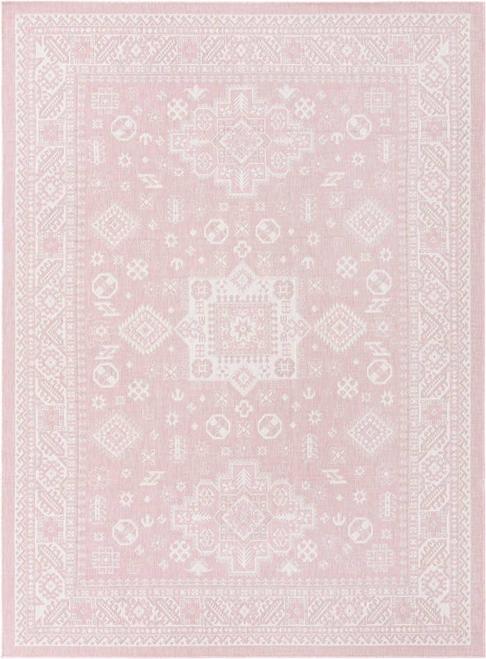 Detail image of 7' 10 x 11' Easy-Clean Aztec Indoor / Outdoor Rug
