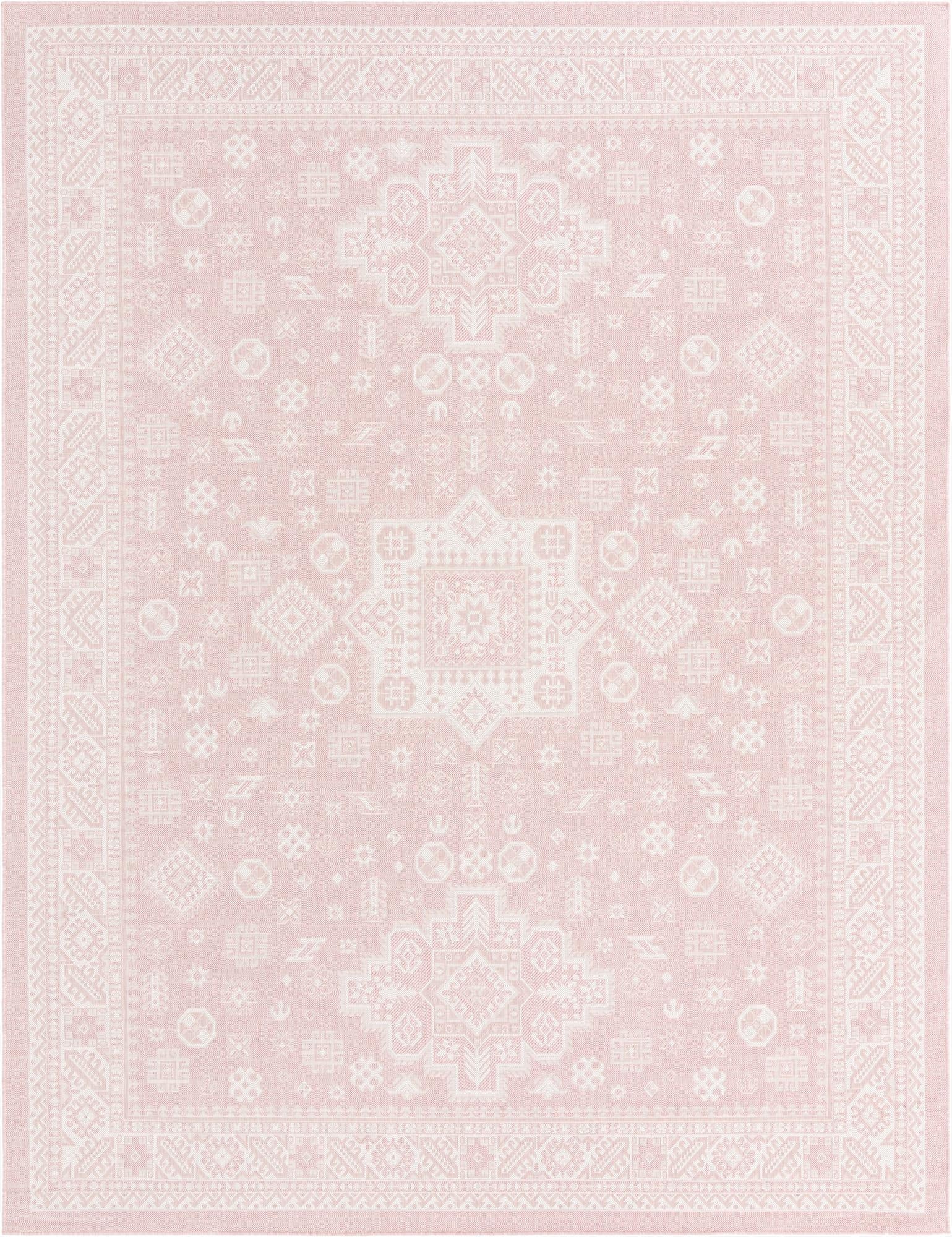 Primary image 10' x 13'  Washable Aztec Indoor / Outdoor Rug