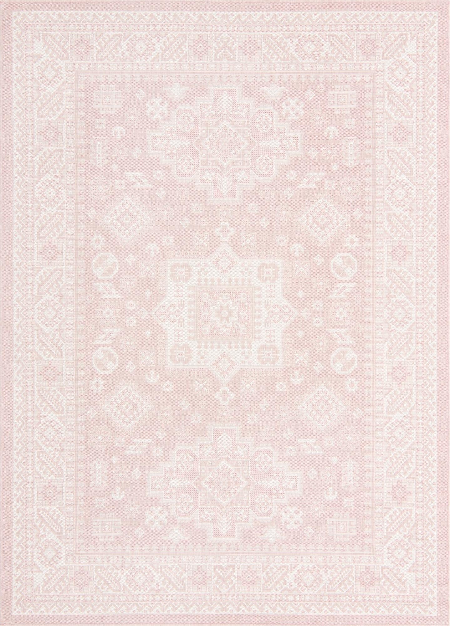 Primary image 7' x 10'  Washable Aztec Indoor / Outdoor Rug