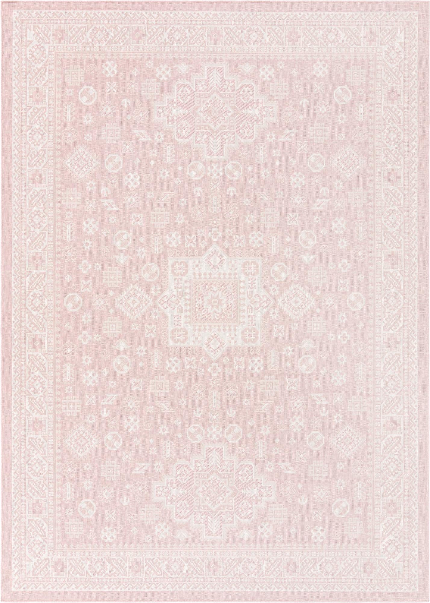 Primary image 10' x 14'  Washable Aztec Indoor / Outdoor Rug