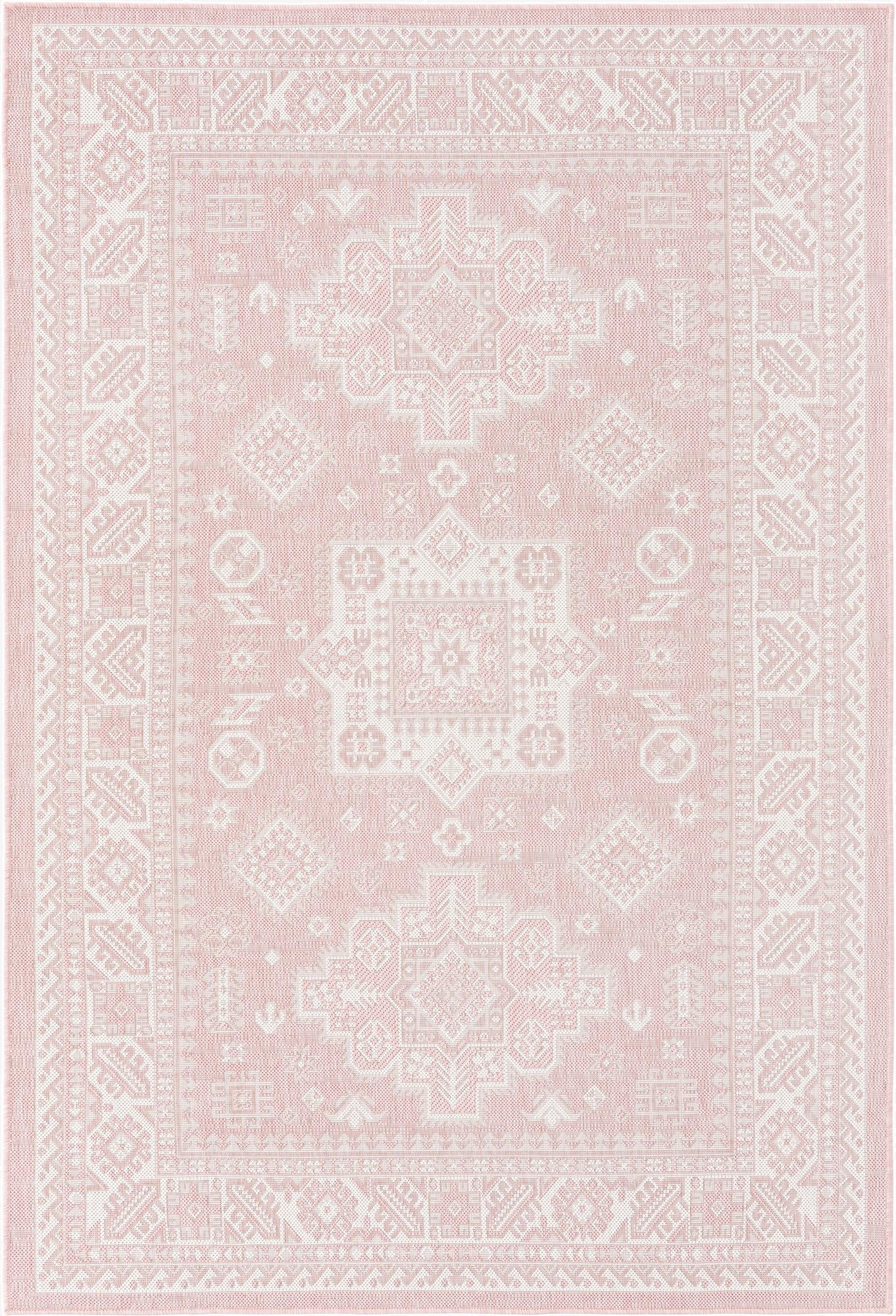 5' 3 x 8'  Washable Aztec Indoor / Outdoor Rug