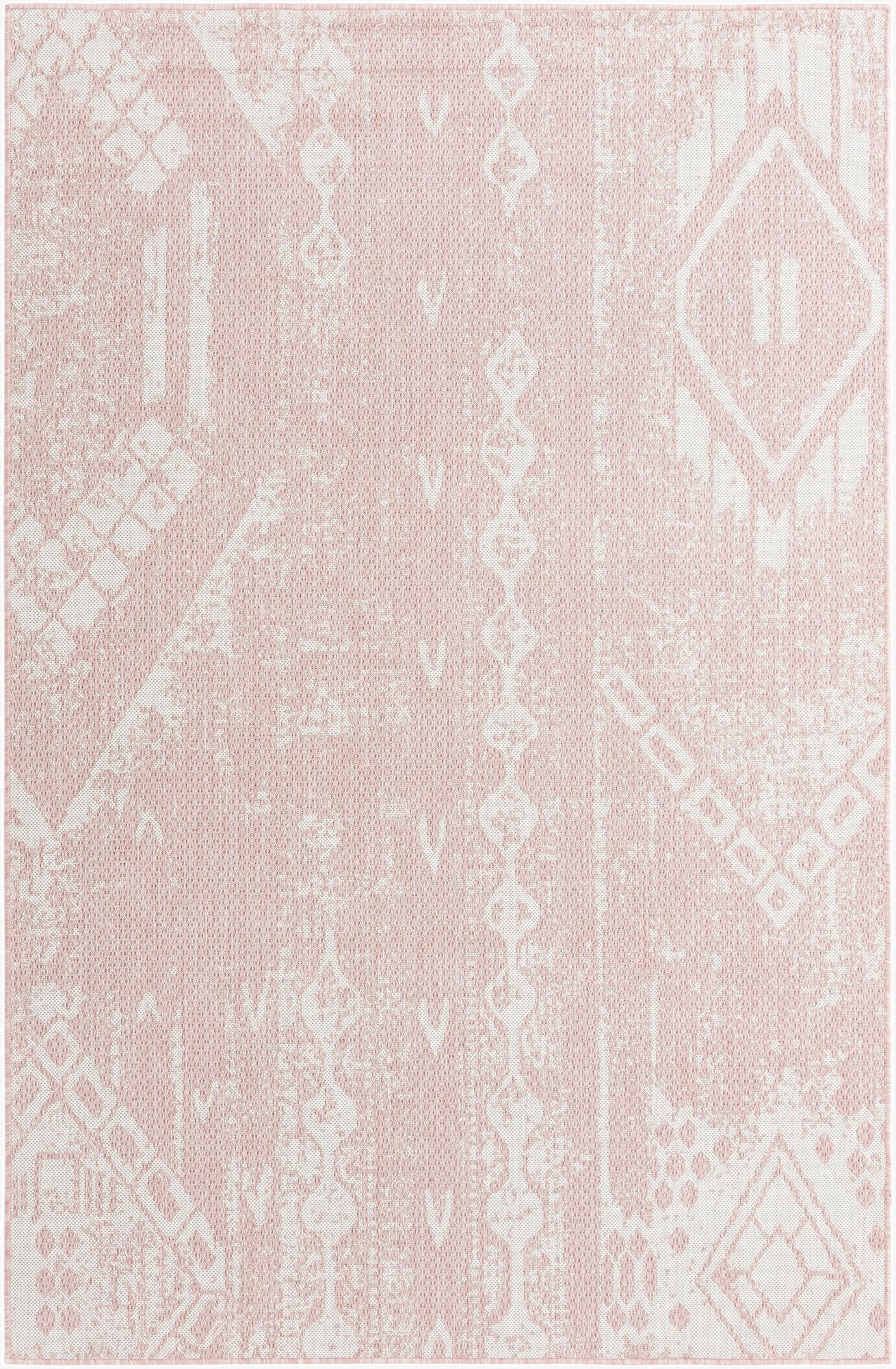 Primary image 5' 3 x 8'  Washable Bohemian Indoor / Outdoor Rug