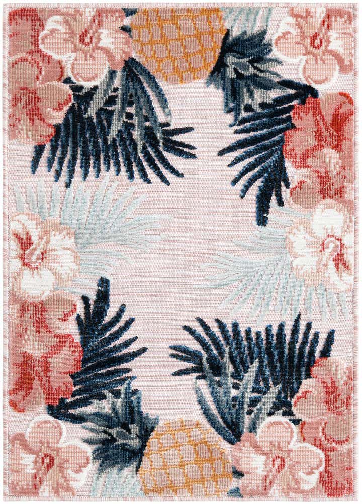 2' 2 x 3' Easy-Clean Botanical Indoor / Outdoor Rug