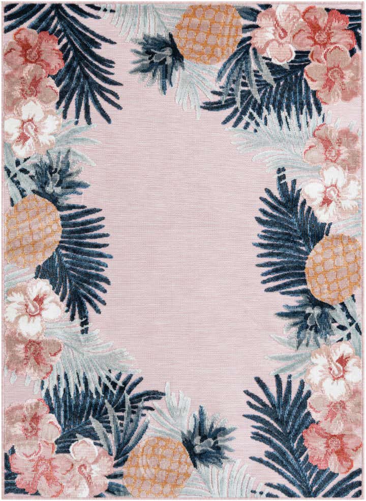 4' 5 x 6' Easy-Clean Botanical Indoor / Outdoor Rug